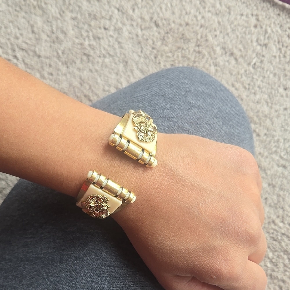 Cabi Seahorse Gold Tone Open Cuff Bracelet